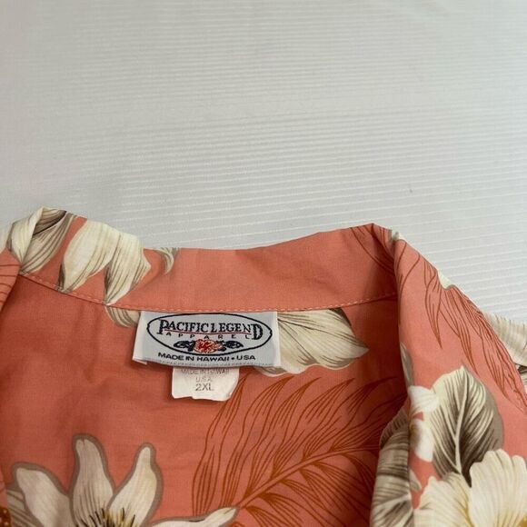 Pacific Legend Floral Short Sleeve Button Up Shirt Size 2XL - Picture 3 of 6
